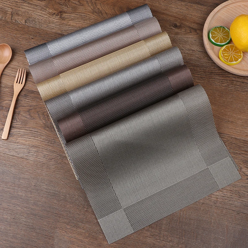 6pcs Insulation mat European food cushion plate cup cushion PVC coaster table mat placemat bowl mats dining table mat