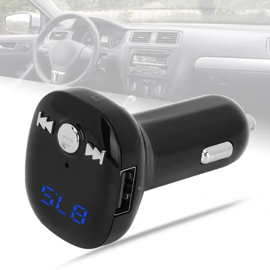 

Car Bluetooth Hands-free Dual USB Car Audio FM transmitter Bluetooth MP3 player for Smart Phone Car Accessories