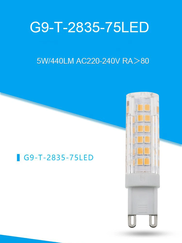 Высокая Яркость G9 led Bulb. 4,5 Вт 440лм ac110в/220 В размер 62 мм X 16 мм