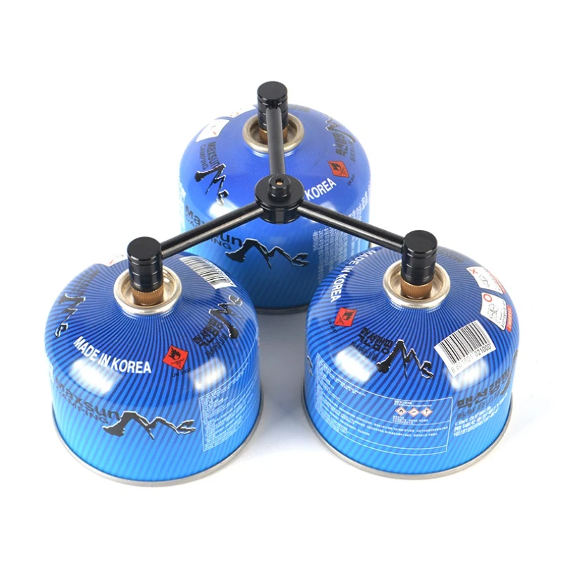 Новейший ArrivalBlack треугольник мульти-Цилиндрический разъем алюминиевая структура адаптер Открытый Кемпинг плита фитинги печи конвертер