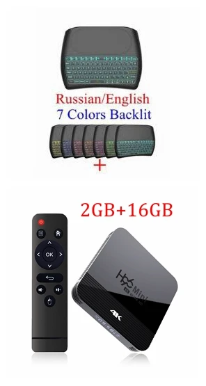 2GB 16GB D8 Backlit 10 шт. Android 9,0 ТВ приставка H96 Mini H8 RK3228A 1G 8G 2G 16G 4K H.265 2,4G 5G двойной Wifi четырехъядерный Смарт медиаплеер Bluetooth 4,0 - Цвет: 2GB 16GB D8 Backlit