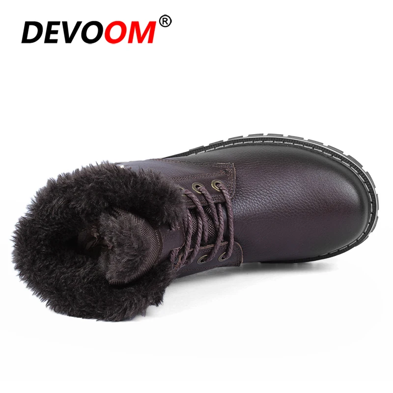 Мужская походная обувь; зимние охотничьи ботинки «doc martins»; мужские зимние ботинки из плюша; высококачественные кожаные повседневные ботинки для альпинизма на меху; большие размеры