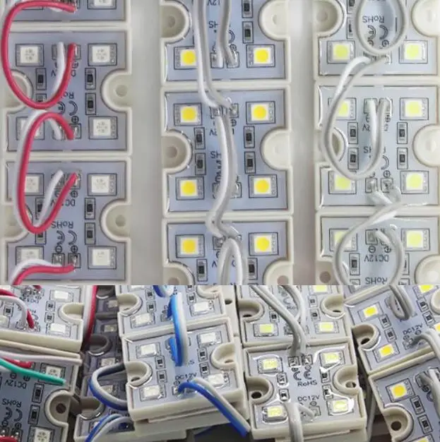 Светодиодный модуль Super Bight 5050 4 SMD светодиодный 12V DC рекламный декоративный водонепроницаемый IP65 RGB/теплый белый/красный/желтый