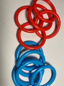 

45mm Color Plastic Hand Pull-ring Broken Ring Book Circle Blocks Ouch zhuang ding quan huo ye huan Card huo ye huan Buckle