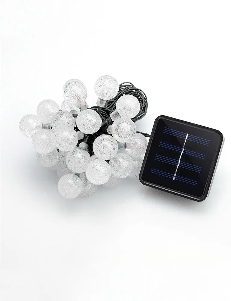 

Solar LED30 Lamp Bubble Ball Lighting Chain Indoors And Outdoors Courtyard Colorful Lights Christmas Holiday Decorative String L