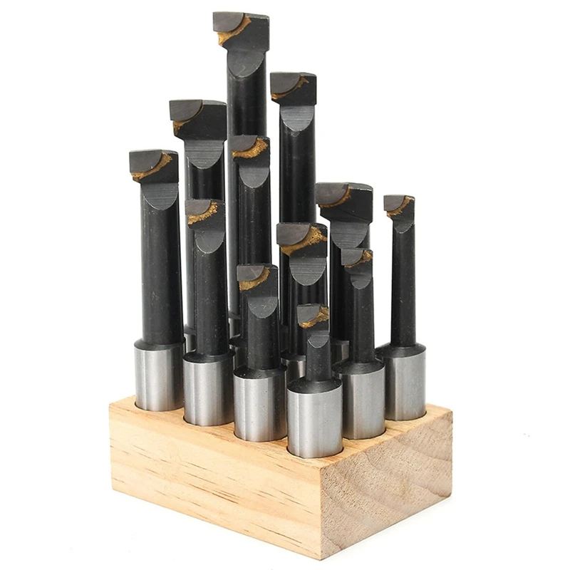 

12Pcs 18Mm Shank F1 Boring Bar Set For 3 Inch Boring Head Carbide Tipped Milling Tool