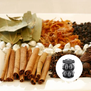 

16pcs Rotating Seasoning Pot and Rack Seasoning Jars Condiment Pot Seasoning Box