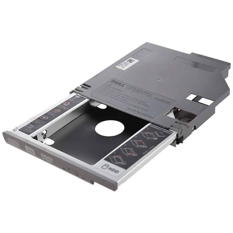 SATA 2nd Disco Duro unidad HDD Bay Caddy adaptador para Dell Latitude D600 D610 D620 D630 plata