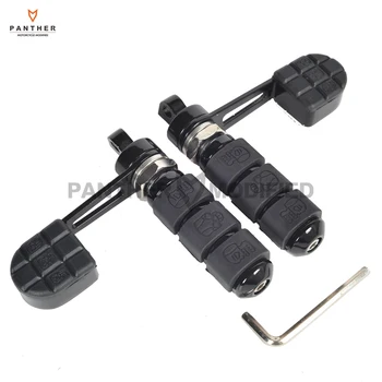 

2 Pcs Aluminum Motorcycle Anti-Vibe Foot Pegs Moto Foot Heel Rest case for Harley DYNA FXDF FAT BOB FXDC FXDX Softail