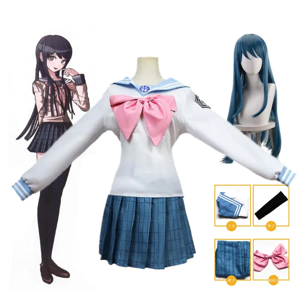 Anime Danganronpa Maizono Sayaka Cosplay Costume School Girl Uniform 