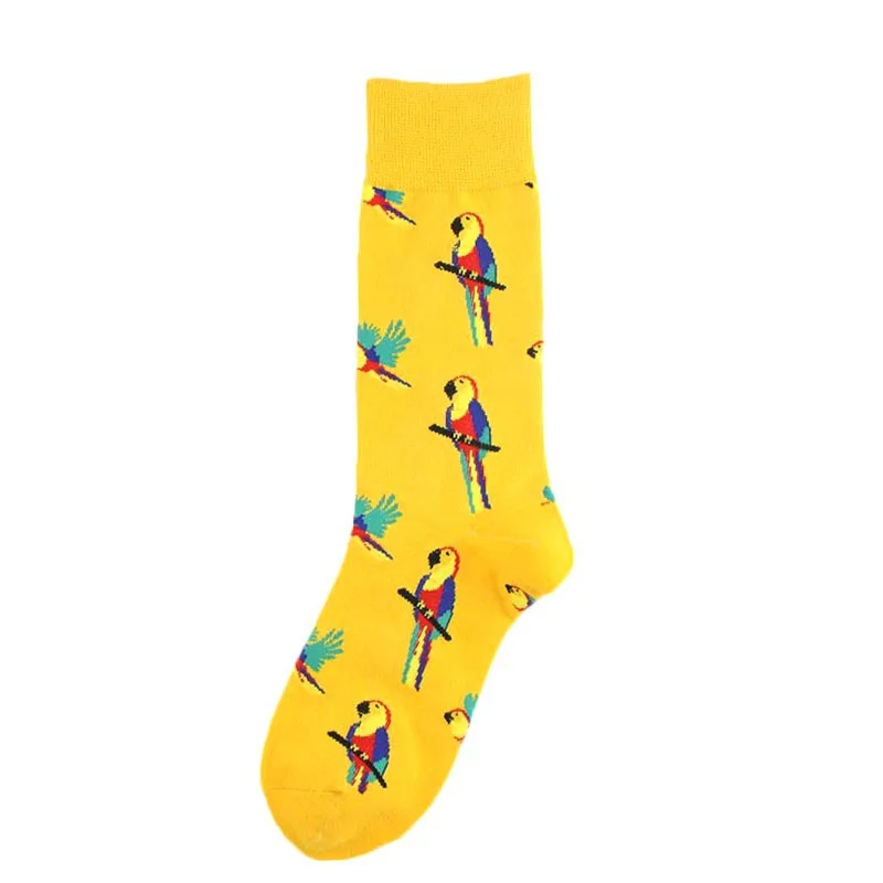 Dragonfly Parrots Короткие Гольфы для взрослых Meow Plutus Cat Cherry Azulejo, походные носки для отдыха на природе, красочные носки с попугаем, динозавром, современный город - Цвет: Dragonfly Parrots