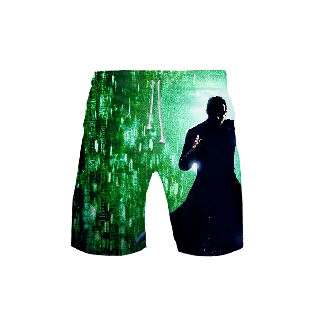 The Matrix Science фантастика, шорты, шорты, новые летние быстросохнущие пляжные шорты мужские, хип-хоп шорты, пляжная одежда