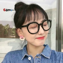 Samjune очки с круглой оправой очки для компьютера со стрелкой, заклепками, оправа для очков для мужчин и женщин, карамельный цвет, оптическая оправа для очков