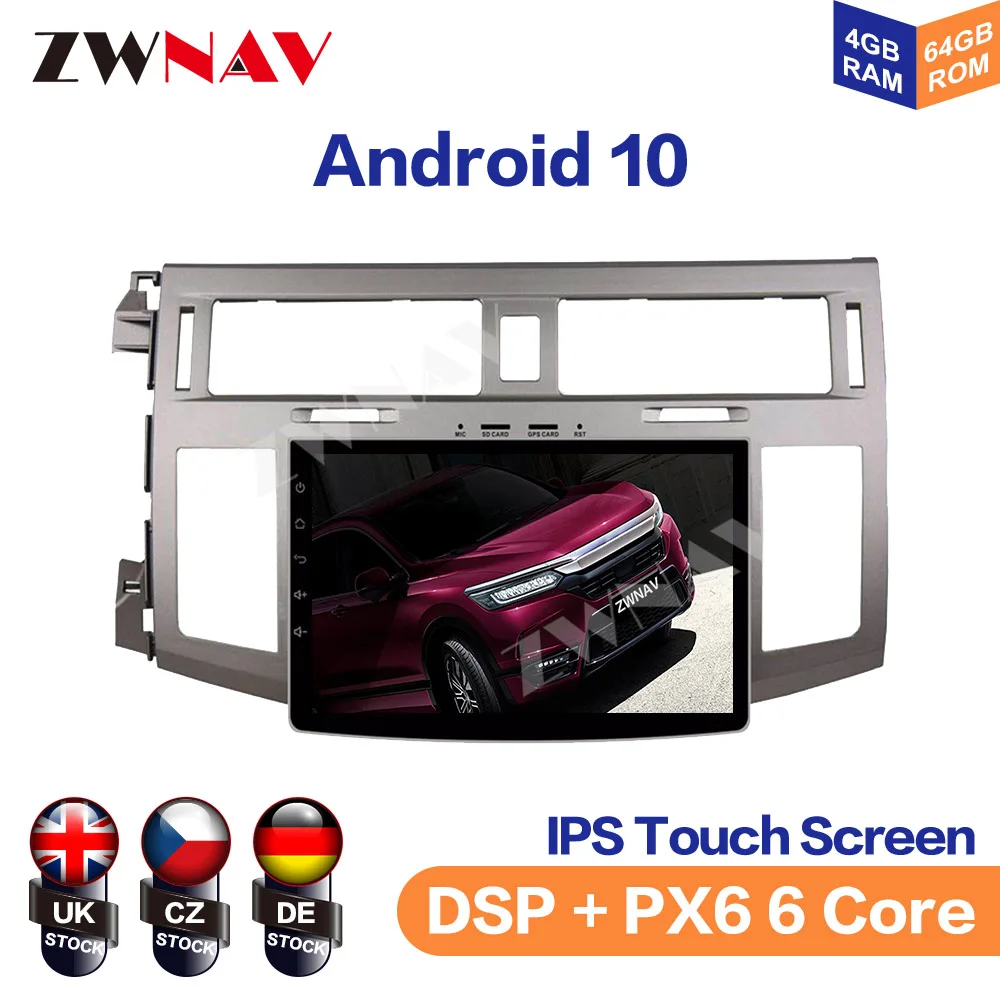 

Quad Core Android 10 Car GPS Navigation Radio Multimedia Player for Toyota Avalon 2008 2009 2010 No dvd 2.5D Free MIC