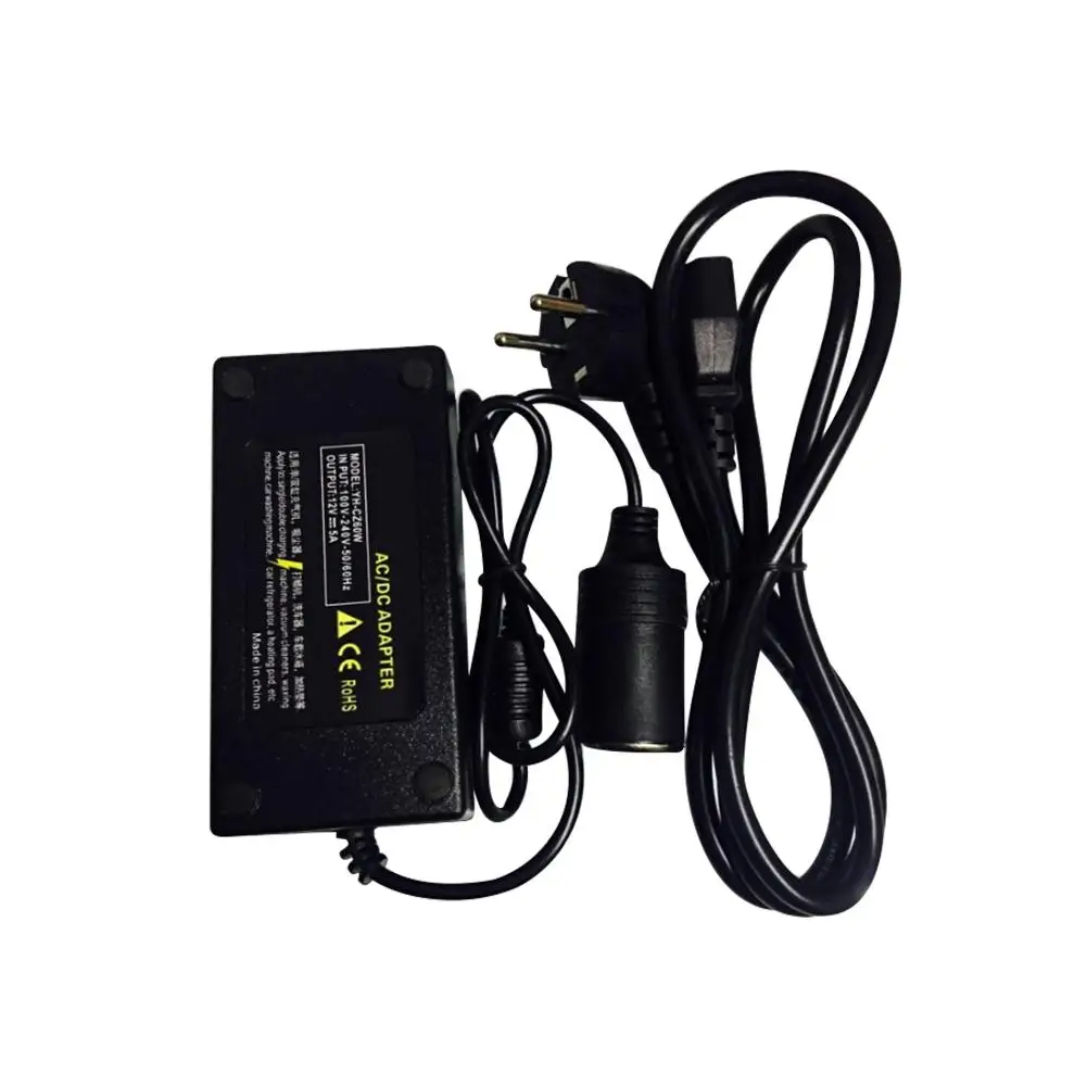 Home Power Converter 220V Input 12V Output Car Cigarette Lighter Socket Car Vacuum Cleaner Refrigerator Adapter electric Parts