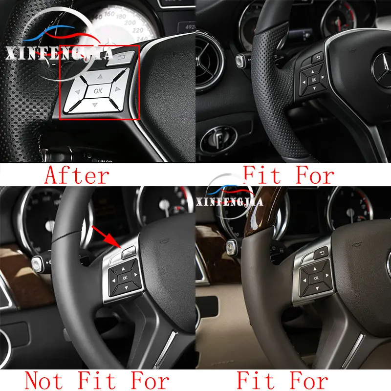 Для Mercedes-Benz A B C E CLA GLA ML GL наклейки CLS, GLK класс SL накладка на кнопки рулевого колеса