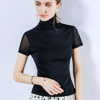 

Women T Shirt Pocket cat Top Tee Gray casual Short sleeve Tops women plus size Women