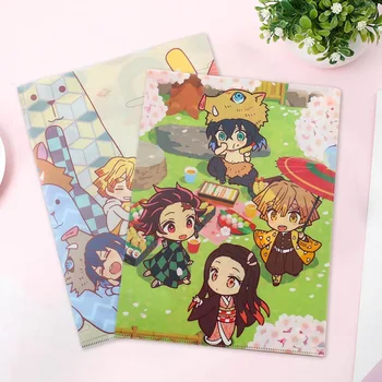 

Anime Demon Slayer Kimetsu No Yaiba Kamado Tanjirou Nezuko Folder File Bag Document Organizer Storage bag Stationery gift A4
