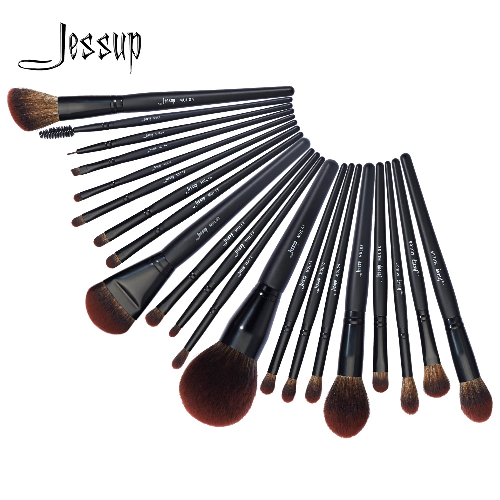 Jessup pinceaux maquillage Лицо Глаза набор кисточек для макияжа черная пудра консилер Crease Shader Liner 3-21 шт. кисти для макияжа T271