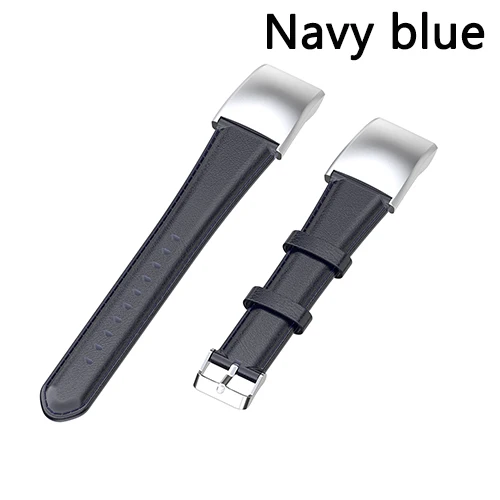 Браслет для huawei honor band 4 Стандартный сменный Браслет для часов apple 5 Кожаный ремешок аксессуары модный браслет - Цвет: Navy blue