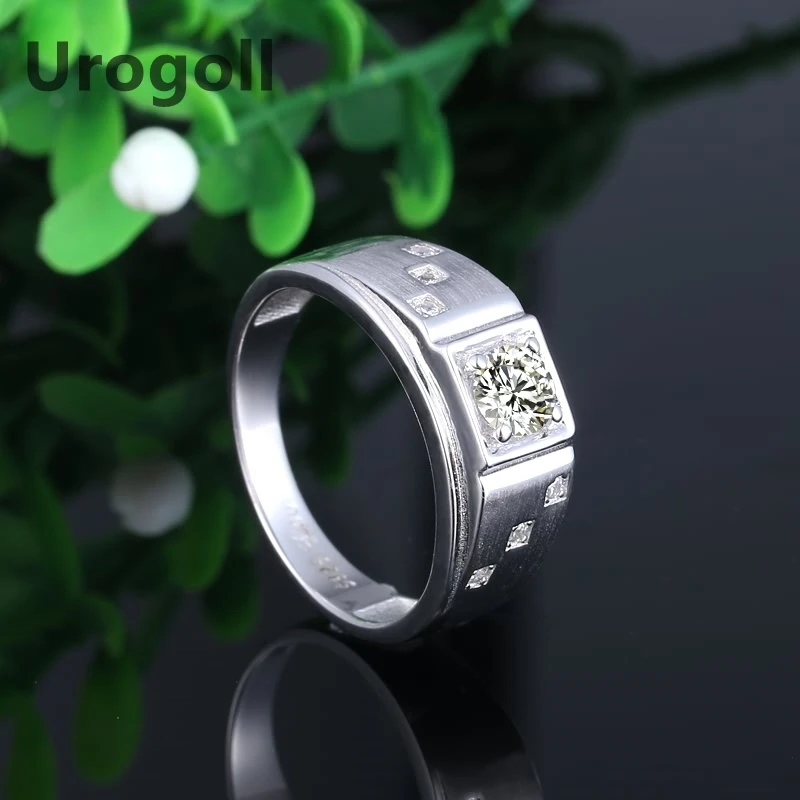 Fashion Man Rings 925 Sterling Silver Ring Jewelry Accessories Brushed Ring Tide Domineering Zircon Bridegroom Wedding Ring