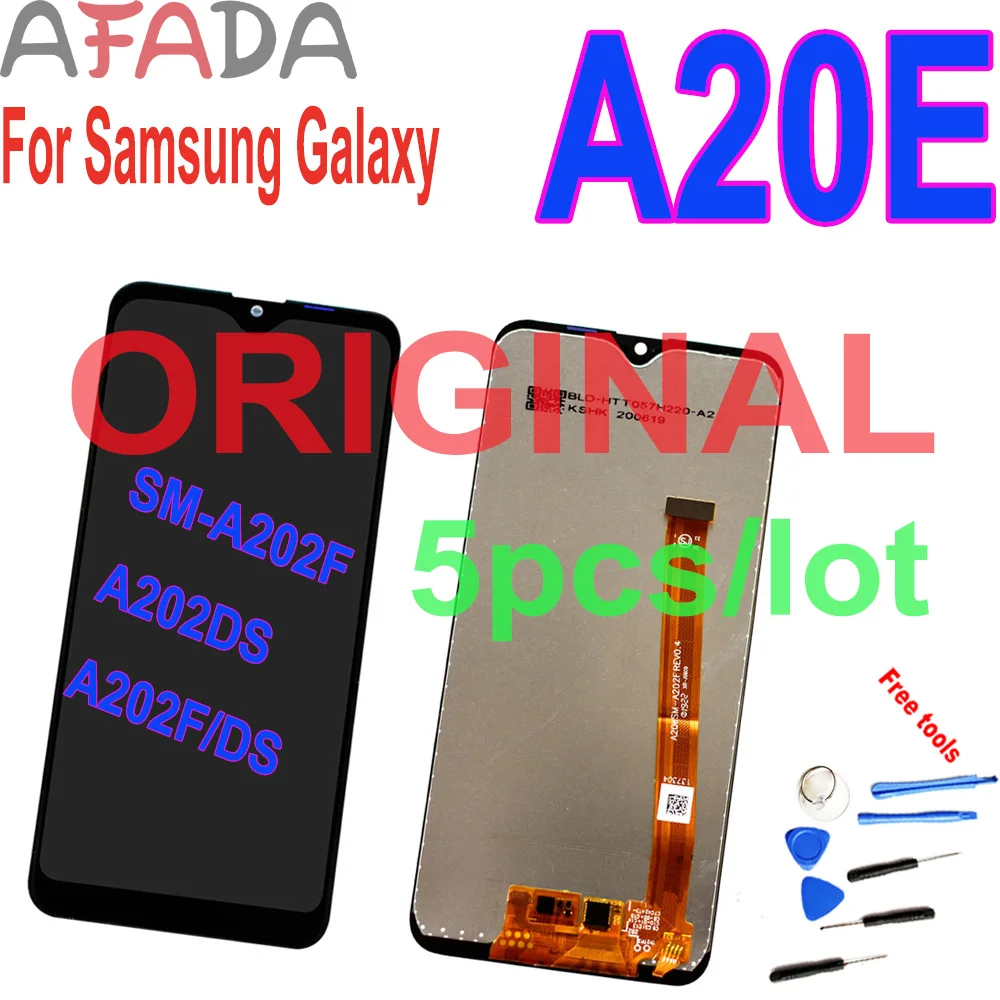 LCD DISPLAY SCREEN FOR SUMSUNG A20E 5pcs