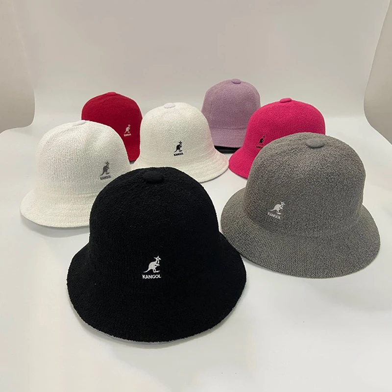 Women Gorras Wool Bucket Hat 