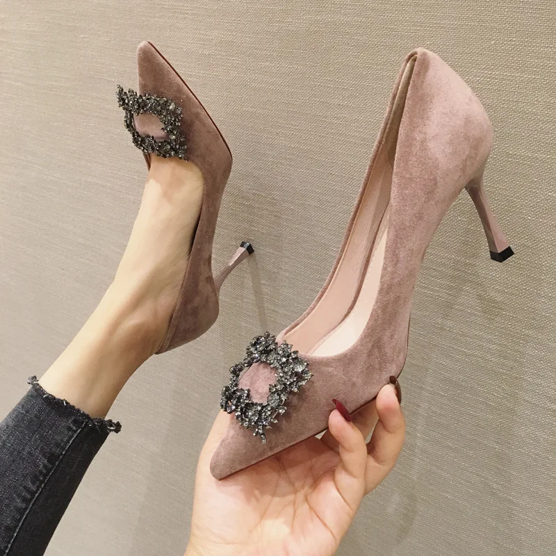 Women's High Heels New Pointed Toe French Stiletto Wedding Shoes Women's Single - Women's Vulcanize Shoes - AliExpress