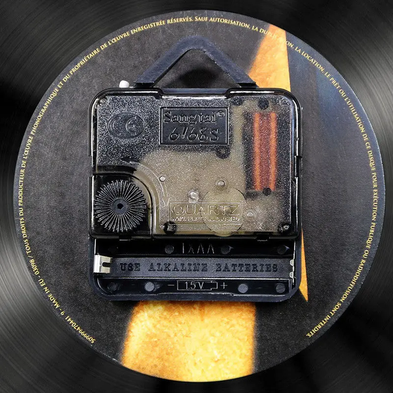 Настенные часы с виниловой записью современный дизайн 3D черные настенные полыми
