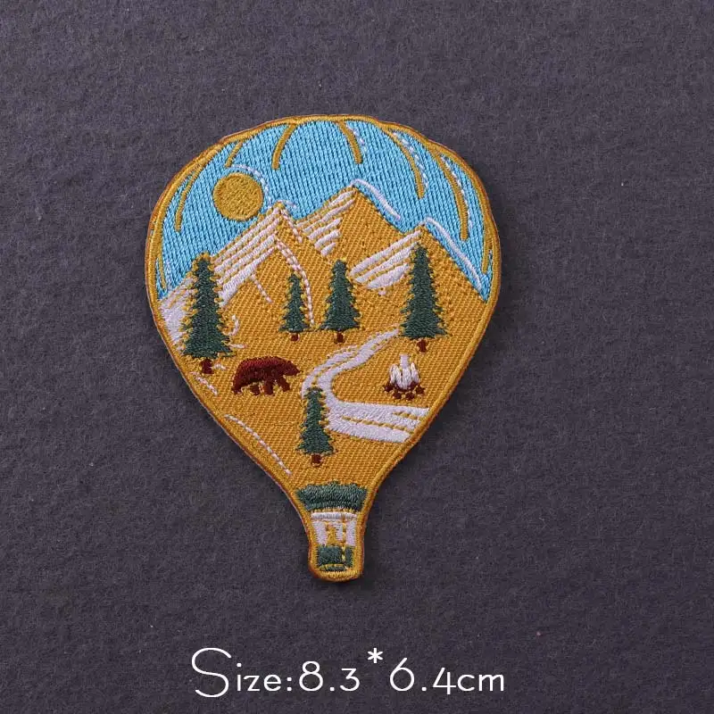 Wilderness Patches On Clothes Mountain Embroidery Patch Nature Adventure Iron On Patches For Clothing Travel Patch Outdoor Badge 