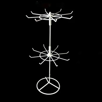 

Jewelry Storage Rack Holder Dual Layer Detachable Display Shelf Durable Non-Slip Elegant Iron Art Rotatable Trinkets Practical