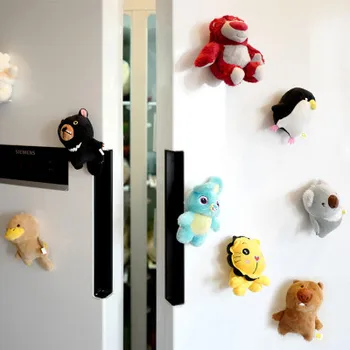 

fridge magnet plush toy sticker kitchen decoration magnetic paste kids like cartoon colorful cute