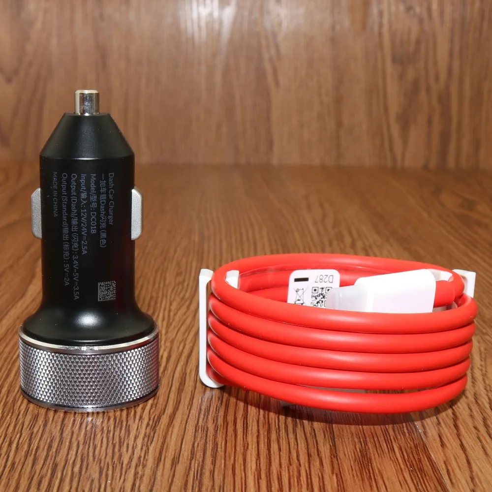 Original Oneplus 6 6T Dash Car Charger Dash Charge 3.4V~5V=3.5A Standard 5V=2A For Oneplus 3/3T/5/5T/6 Dash Charger Adapter - Тип штекера: Car charger x cable