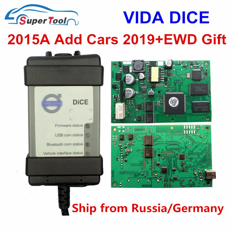 Высокое качество для VOLVO VIDA DICE OBD2 полный чип для VOLVO VIDA DICE 2014D автомобильный диагностический инструмент для VOLVO VIDA DICE PRO - Цвет: Vida dice 2015A