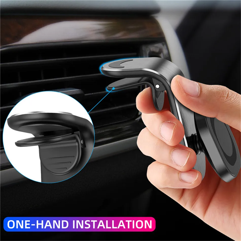 360 Rotate Metal Magnetic Car phone Holder For xiaomi mi 11 redmi note 9 pro Air vent Magnetic Holder in Car GPS Mount Stand mobile stand for car