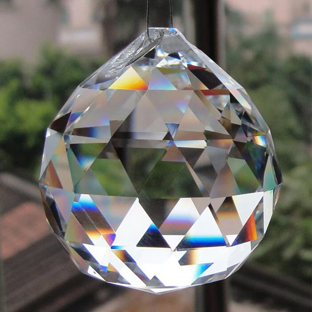 40mm Decor Home Loose DIY Round Table Candle Glass Lighting Crystal Beads Lamp 