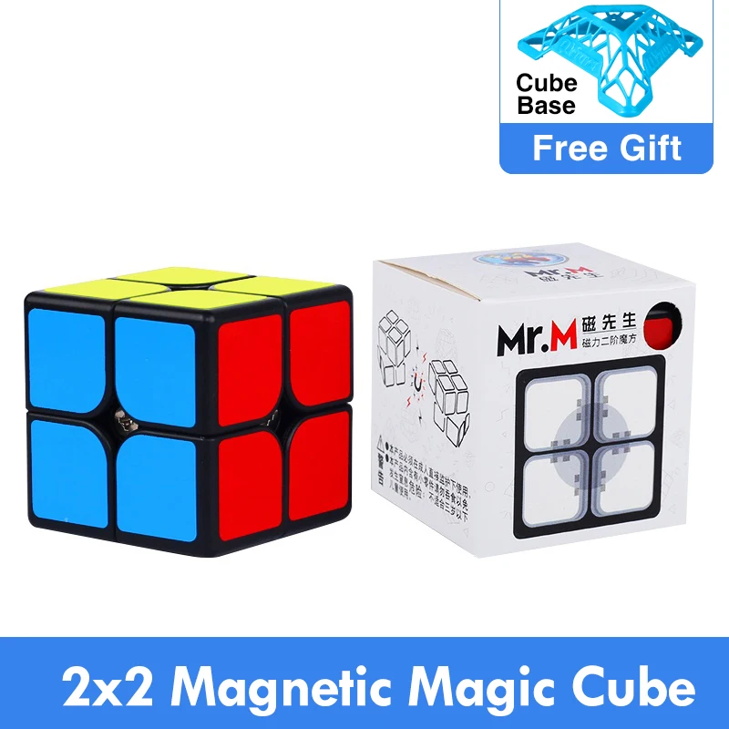 Магнитный Волшебный куб Sengso Mr.M 2x2 Black Shengshou магниты скоростной Куб ВОЛШЕБНЫЙ мозг