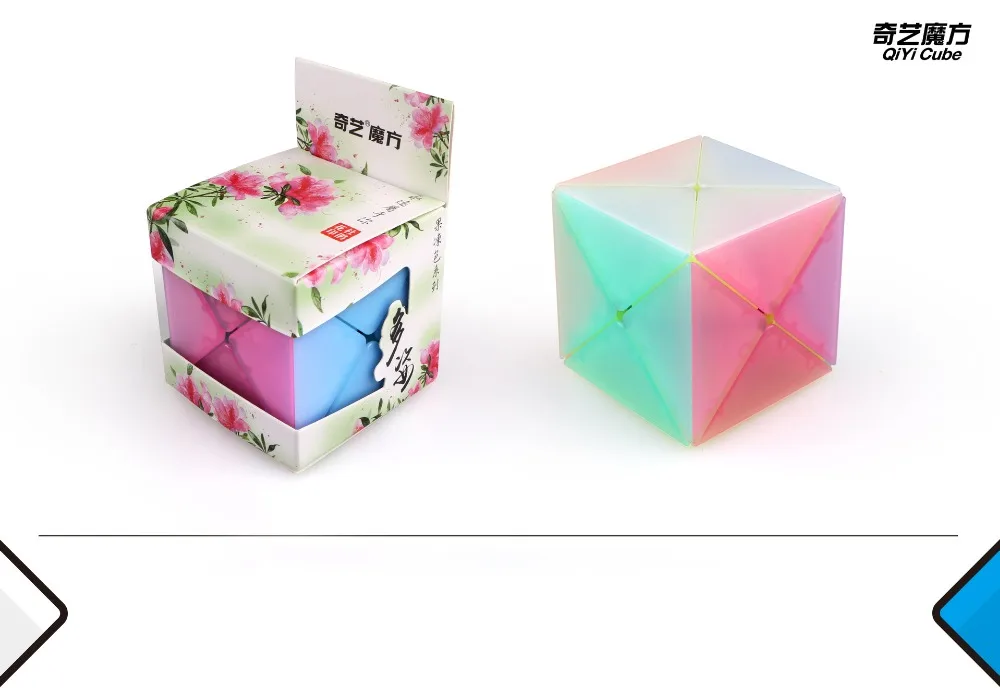 Qiyi X кубики 2x2 X магические кубики желе цвет 2 слоя косой кубики без наклеек Профессиональный пазл игрушки для детей рождественские подарки