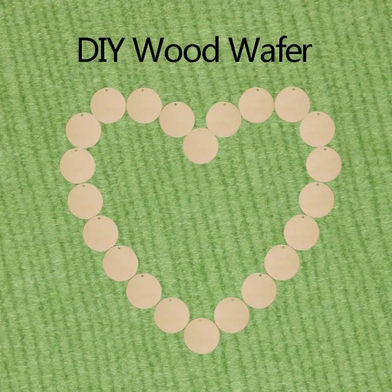 50 шт. DIY Деревянные пластинки Круглый Орнамент для рисования DIY Ремесло Деревянные пластинки круглые натуральные Свадебные украшения пустые ремесленные