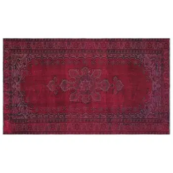 

Handmade Red Vintage Overdyed Turkish Area Rug 152x263 Cm-4'12''X8'8''
