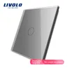 Livolo Luxury Black Pearl Crystal Glass, 80mm*80mm, EU standard, Single Glass Panel For 1 Gang Wall Touch Switch,VL-C7-C1-11 ► Photo 2/6