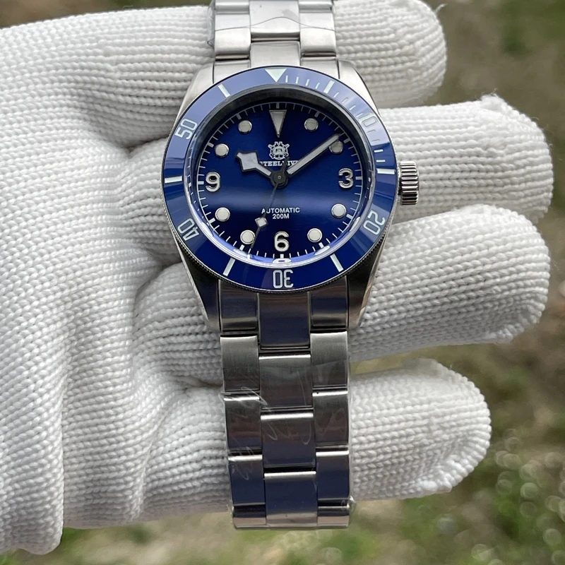 購入可能 Steeldive自動時計メンズ メンズダイブウォッチ機械式腕時計スポーツ0m防水bgw9発光時計セラミックベゼル 廃番 完売 Signature Johaness Com