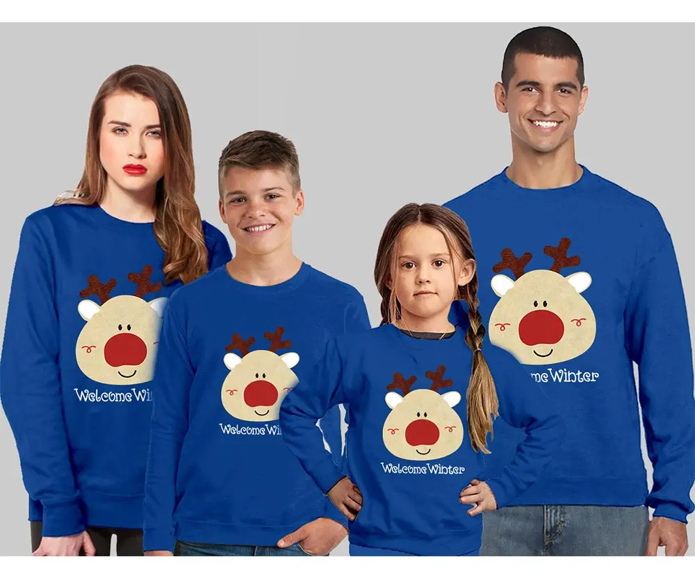 MVUPP/зимняя одежда; подходящая футболка для всей семьи; Рождественская одежда для мамы, папы, дочери и сына; Милая модная одежда для семьи