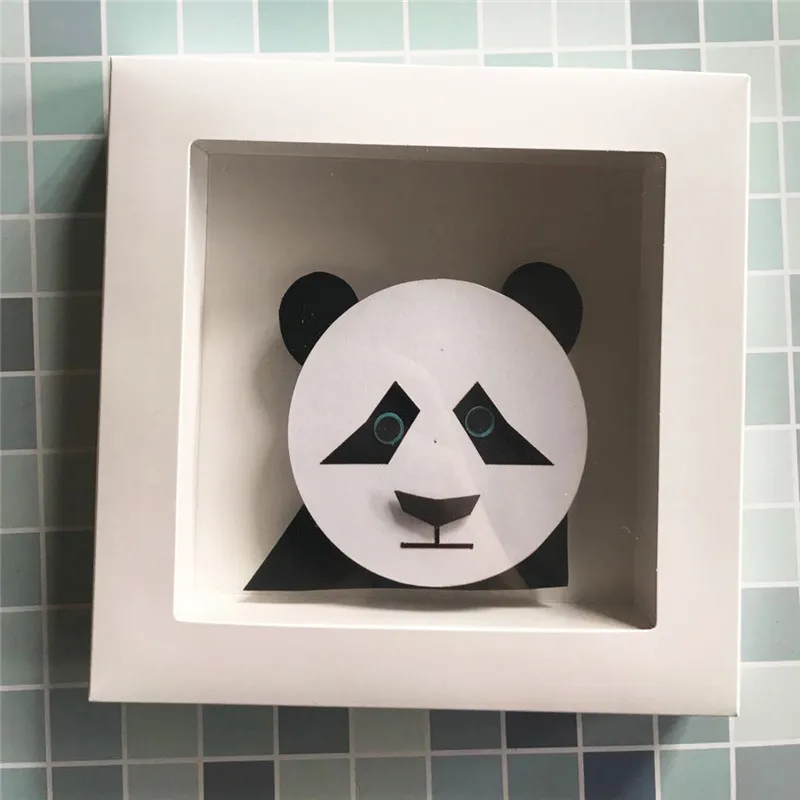 Panda with Frame DIY ремесло животные бумага настенная рама для картины кулон украшения Рождественский подарок на день рождения ручной работы игрушки Наборы для ремесла для детей и друзей - Цвет: Panda with Frame
