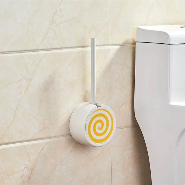 Puha Fürdőszoba Wc Kefe Műanyag Aranyos Kreatív Lógó Falra Szerelt Szerelvény Szczotka Do Otthoni Fejlesztés 50 - Image 2