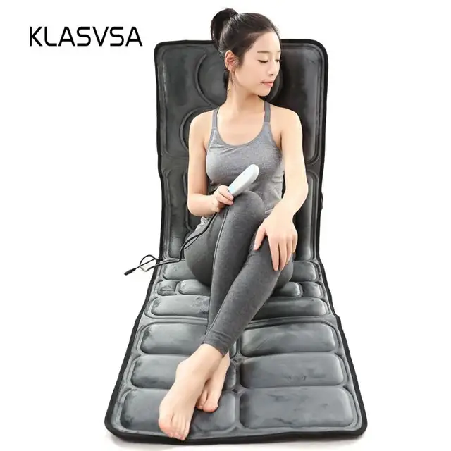 $US $67.71  KLASVSA Electric Vibrator Heating Back Neck Massager Mattress Waist Cushion Mat Home Office Relax B