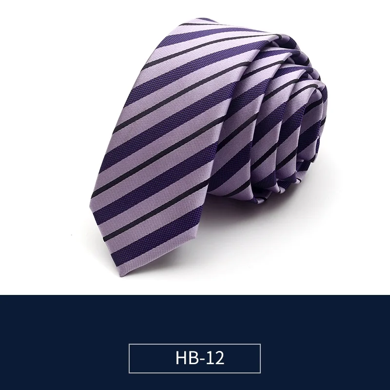 HB-12 Высокое качество, новинка, шелковые свадебные галстуки для мужчин, тонкий галстук 5 см, дизайнерский бренд, 2,36 дюймов, Одноцветный шейный галстук с подарочной коробкой - Цвет: HB-12