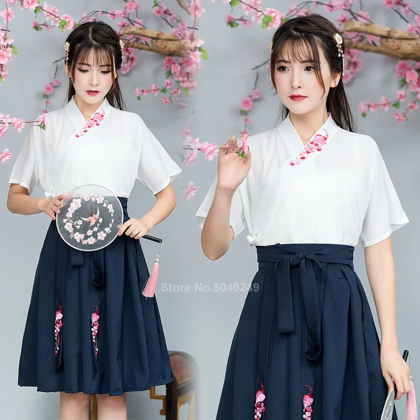Color2 Платье-кимоно в японском стиле для женщин Haori Yukata Kawaii, винтажные вечерние платья для девочек, костюм с топом и юбкой, модный костюм в древнем стиле Haori - Цвет: Color2