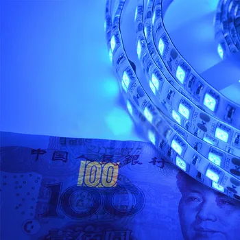 

Waterproof UV Led Strip light 3528 SMD 390-400nm Ultraviolet LED Diode Ribbon Purple Flexible Tape lamp for DJ Fluorescence EU