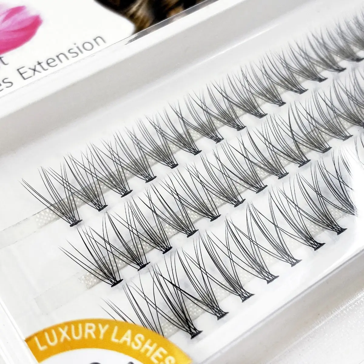 Single Cluster Segmented Natural Lashes Individual Eyelashes 3D Mink